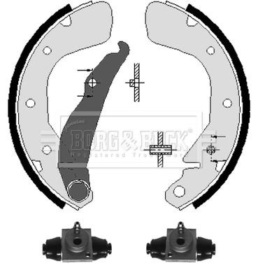 BORG & BECK Piduriklotside komplekt BBS1093K